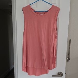 Sleeveless Pink Cocoa Top- LulaRoe Large